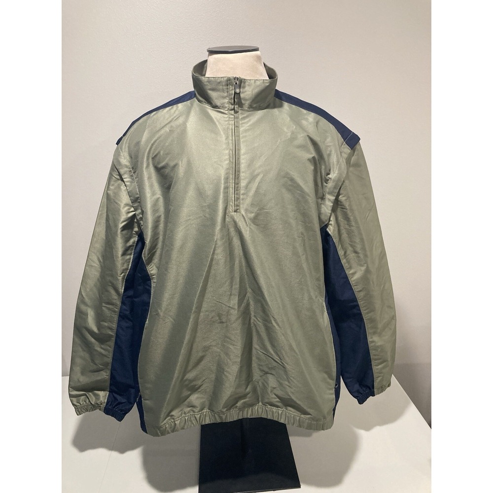 Greg Norman Golf Pullover Jacket Green POLY 1/4 ZIP Shark 2XL‎